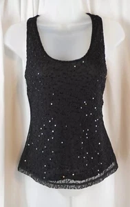 Ideology Sequin Tank, Black, Sz:L, 66-33 - Picture 1 of 15