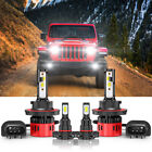 FOR 2018 Jeep Wrangler JL - 4PCS Combo LED Headlights & Fog Light Bulbs Kit Dodge Caliber