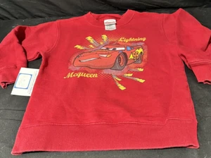 Lightning McQueen Disney Store Exclusive Red Sweatshirt Crewneck size 5/6 kids - Picture 1 of 20