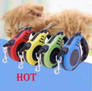 Automatic Retractable Dog Leash Pet Collar 16.5FT Automatic Walking Lead Free US - Picture 1 of 17