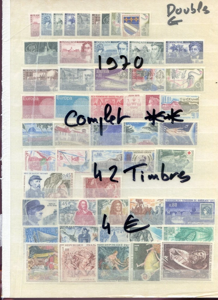 210624 ANNEE  1970   COMPLETE TOUS LES TIMBRES SONT LUXES** GOMME ORIGINALE - Photo 1/1