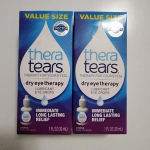 TheraTears 1 fl oz Eye Drops Eye Lubricant X2 Exp 06/2026+ - Picture 1 of 5