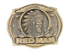 Vintage Limited-edition Red Man Chewing Tobacco Brass Belt Buckle 1988 