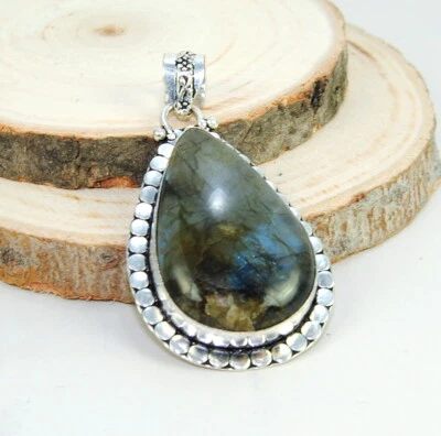 Damen Anhänger beachtenswerte Anhänger Labradorit, Filled Sterling Silber 925 - Bild 1 von 2