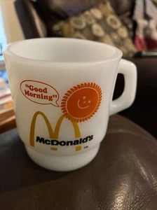 Vintage Anchor Hocking Mug -McDonalds  Good Morning - Picture 1 of 3