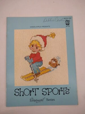 Vintage Short Sports Enchantments Series Counted Cross Stitch Booklet Leaflet - Image 1 of 3