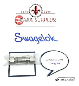 QTY:1 ~NEW~ SWAGELOK P.N.: [SS-8C-KZ-1/3] 1/2 TUBED, SS-316 POPPET CHECK VALVE! - Picture 1 of 1