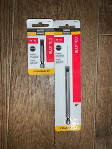 Set of 2 Slotted Screwdriver Bits (#6-#8), (#8-10) - Picture 1 of 1