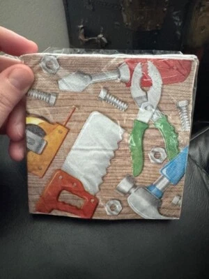Handyman 16ct. Paper Beverage Napkins Party Supply Tableware New!!! - Image 1 of 2