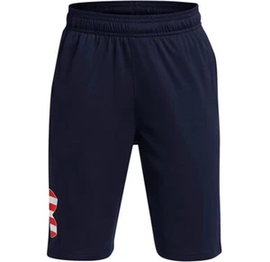 UNDER ARMOUR Boy's Freedom Prototype Shorts ** MIDNIGHT NAVY/RWB - YXS ** NWT - Picture 1 of 3