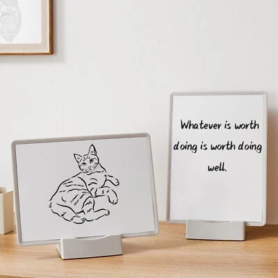 Versatile Magnetic Desktop Whiteboard with Stand-up Writing Board Includes - Image 1 of 4