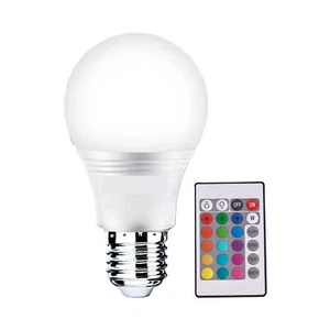 E27 RGB LED Light Bulb 16 Color Changing Magic RGBW Lamp Remote Control for Bar - Picture 1 of 12
