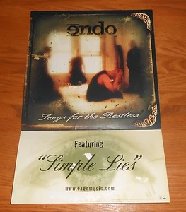 Endo Songs for the Restless Poster 2-Sided Flat Square 2003 Promo 12x18 (RAP) - Picture 1 of 2
