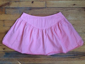 Flu's Ear Girls Skirt Pink Polka Dot Made In Italy 100% Cotton Sz 42 PERFECT - Picture 1 of 11
