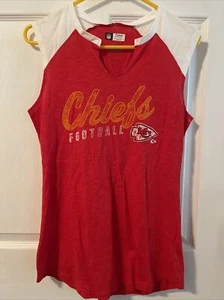 NWT Kansas City Chiefs NFL Sleeveless Brushed Jersey Tank Top Shirt Womens Small - Picture 1 of 4