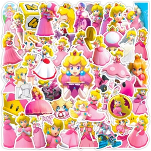50pcs Princess Peach Theme Sticker Phone Suitcase Skateboard Laptop Decoration - Picture 1 of 8