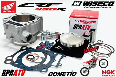 Kit de cilindros 09-12 Honda CRF450R CRF 450R Wiseco pistão BPRATV plugue comético NGK - Imagem 1 de 4
