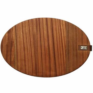 Sam Oval Mahogany Wood Edge Grain Handmade Cutting Board Made in the USA - Picture 1 of 9