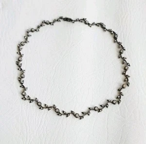 Vintage Sterling Silver Vine Necklace Leafy Vine Links 17" 19.8g - Picture 1 of 8
