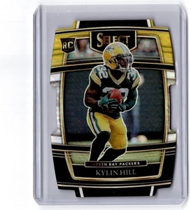 2021 Panini Select Kylin Hill RC #100 Black and Gold Prizm Die Cut Packers - Picture 1 of 2