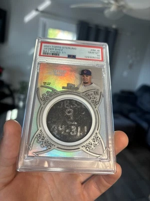 Javier Baez 2021 Topps Sterling Bat Knob (BK-JB) 1/1 PSA 10 Game Used - Image 1 of 2