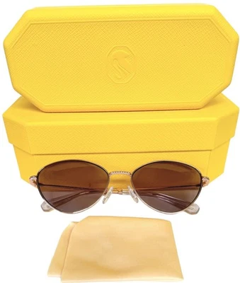 Gafas de sol Swarovski SK 7014 40147N oro rosa cristales rosas con estuche Foto 1 de 4