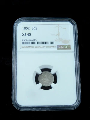 1852 3CS Three Cent Silver - NGC XF45 - Image 1 of 4