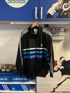 adidas First Tracksuit Top Jacket Veste Ventex Keyrolan 80's Vintage Size M - Picture 1 of 1