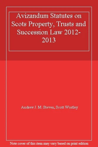 Avizandum Statutes on Scots Property, Trusts and Succession Law  - Image 1 of 1