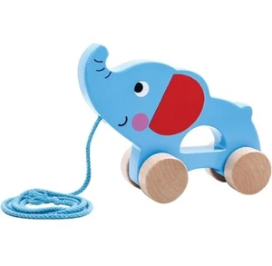 TOOKYLAND Elephant Pull Along Toy - Made of Wood, Ages 18m+ - Photo 1 sur 9