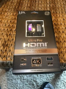 GE 34476 Ultra Pro HDMI Cable, 12', Black C22 - Picture 1 of 3