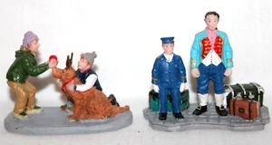 2 Lemax Christmas Village People Figurines At Your Service Rover as Rudolph-SU - Picture 1 of 7