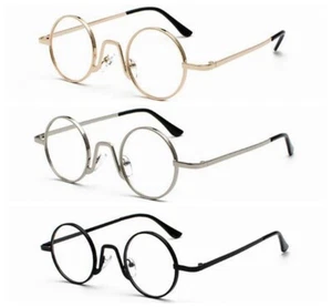 Männer Frauen Metall Mini Rund Negativ Kurzsichtglas -1,0 -1,5 -2,0~-8,0 Presc - Bild 1 von 7