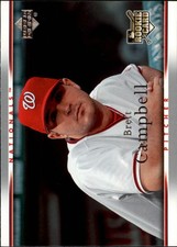 2007 Upper Deck Washington Nationals Baseball Card #50 Brett Campbell Rookie