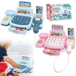 Neu Geschenk Kinder Spiel Kasse Spielzeugkasse mit Scanner Rechner Kasse Kaufla - Bild 1 von 9