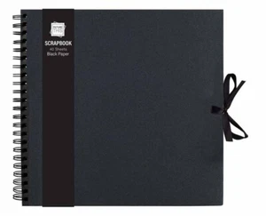 Large 40 Sheets Scrapbook Ribbon Bow Tie Photo Album Hardcover DIY Book - Black - Picture 1 of 5