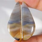 Wholesale 30.45Cts. Natural Botswana Agate Pair Fancy Cabochon Loose Gemstone