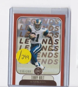 TORRY HOLT '21 LEGACY RED PARALLEL LEGENDS CARD-SERIAL #/299 - Picture 1 of 24