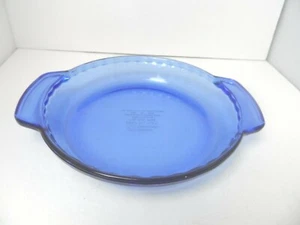 Anchor Hocking 9" Kobaltblau Tiefe Form Geriffelt Kuchenplatte Backen 1 Menge - Bild 1 von 5