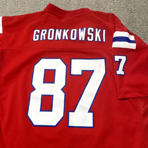 New England Patriots Jersey Boys XL Rob Gronkowski NFL Football Kid Red 87 Gronk Cover