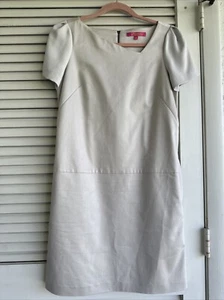 Catherine Malandrino Womans Sz 4 Tan/Beige Sheath Dress Cotton Blend Pockets Zip - Picture 1 of 24