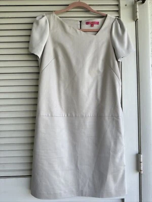 Vestido Vaina Catherine Malandrino Mujer Talla 4 Tostado/Beige Mezcla Algodón Bolsillos Cremallera Foto 1 de 4