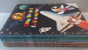 Mickey Wonders Why Series Book Bundle Lot 6x Walt Disney Vintage Educational - Picture 1 of 12