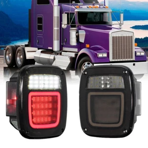 Pair 83 LED Tail Light License Plate Clearance Reverse Lamp For Kenworth T800 - Picture 1 of 12