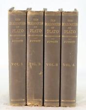 Benjamin Jowett 1902 The Dialogues Of Plato 4 Volumes Hardcover