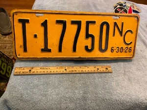 1926 North Carolina NC License Plate T 17750 Truck ? - Picture 1 of 4