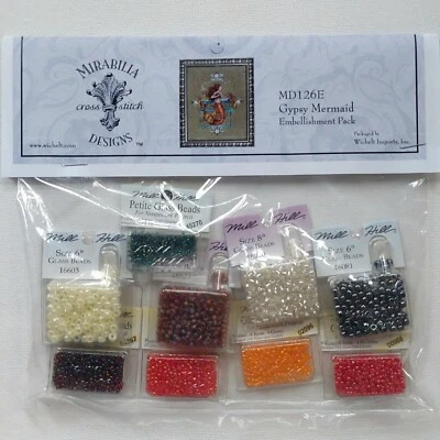 Mirabilia Gypsy Mermaid Beaded Cross Stitch Mill Hill Embellishment Pack MD126 - Image 1 of 4