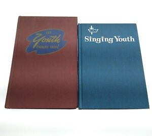 2 Vintage Hymn books Youth  Hymnal f51