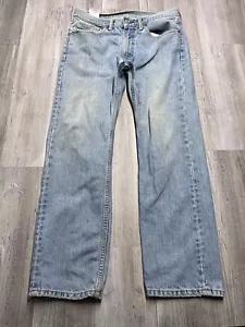 Levis 505 Jeans Herren Gr. 32x30 Distressed Faded Stonewash Denim Hose Medium Wash - Bild 1 von 15