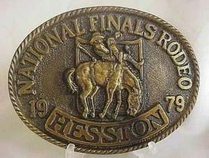1979 HESSTON National Finals Rodeo Belt Buckle 5th Edition - Picture 1 of 2